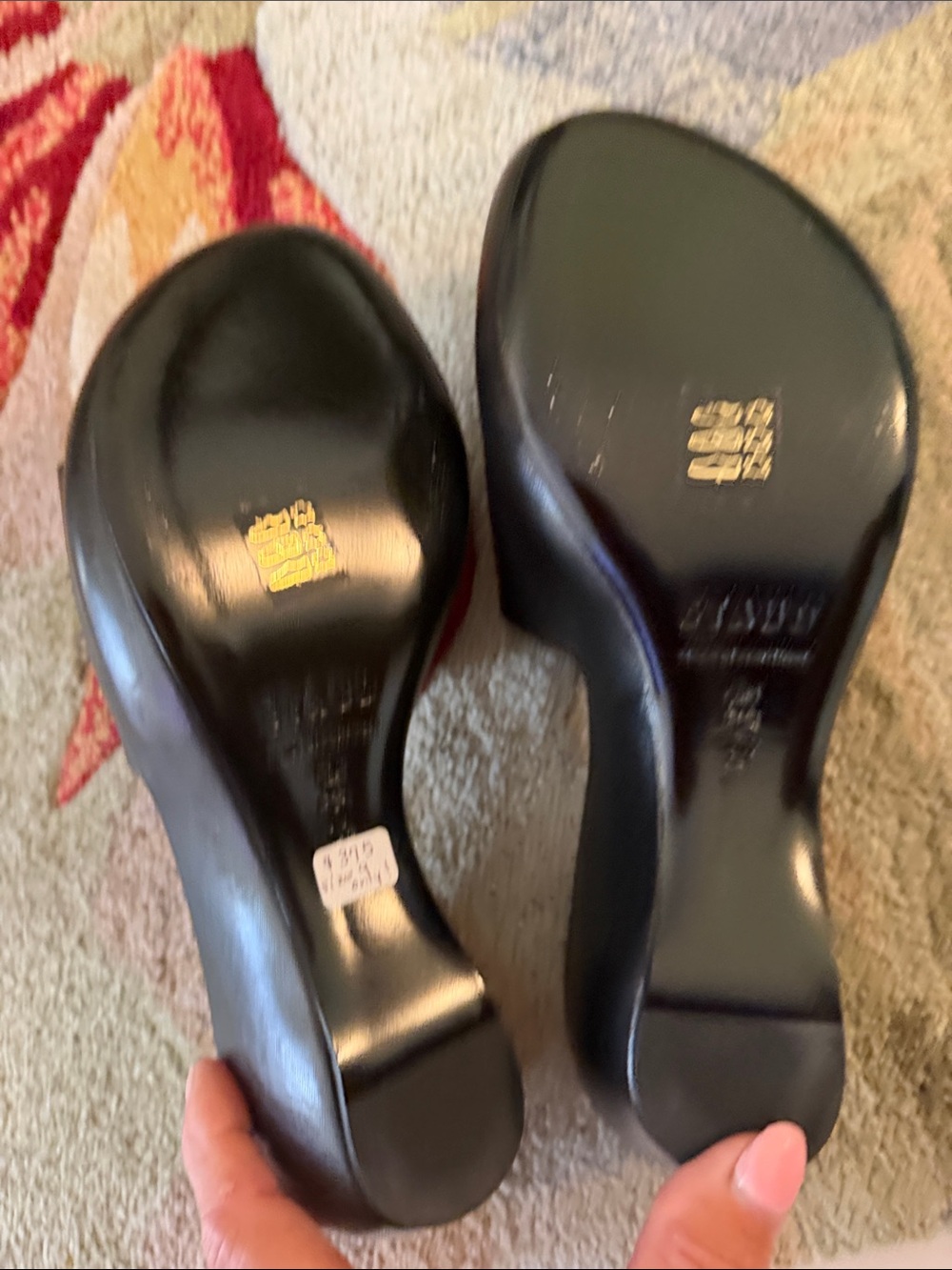 STAUD Black Leather Platform Mules - Picture 9 of 14